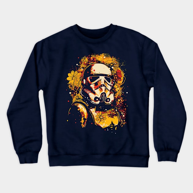 flower trooper Crewneck Sweatshirt by kharmazero